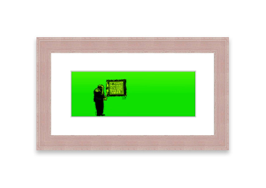 Art Auction Green framed print in various frame colors, handmade in the UK, ready to hang.