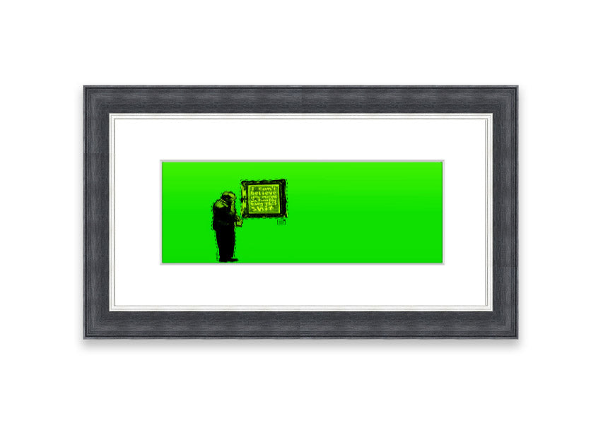 Art Auction Green framed print in various frame colors, handmade in the UK, ready to hang.