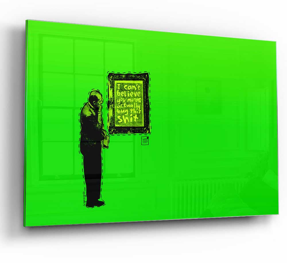 Art Auction Green glass print featuring vibrant green colors and modern design, perfect for home decor.