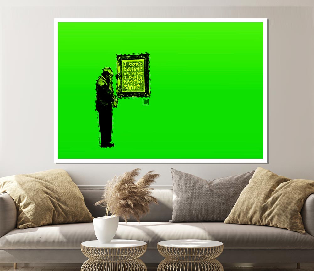 Art Auction Green poster printed on high-quality canvas, showcasing vibrant colors and intricate details, ready for display or framing.