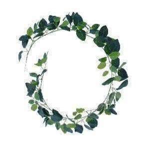 A 190cm long artificial birch garland featuring elegant mixed green leaves, perfect for home and event decor.