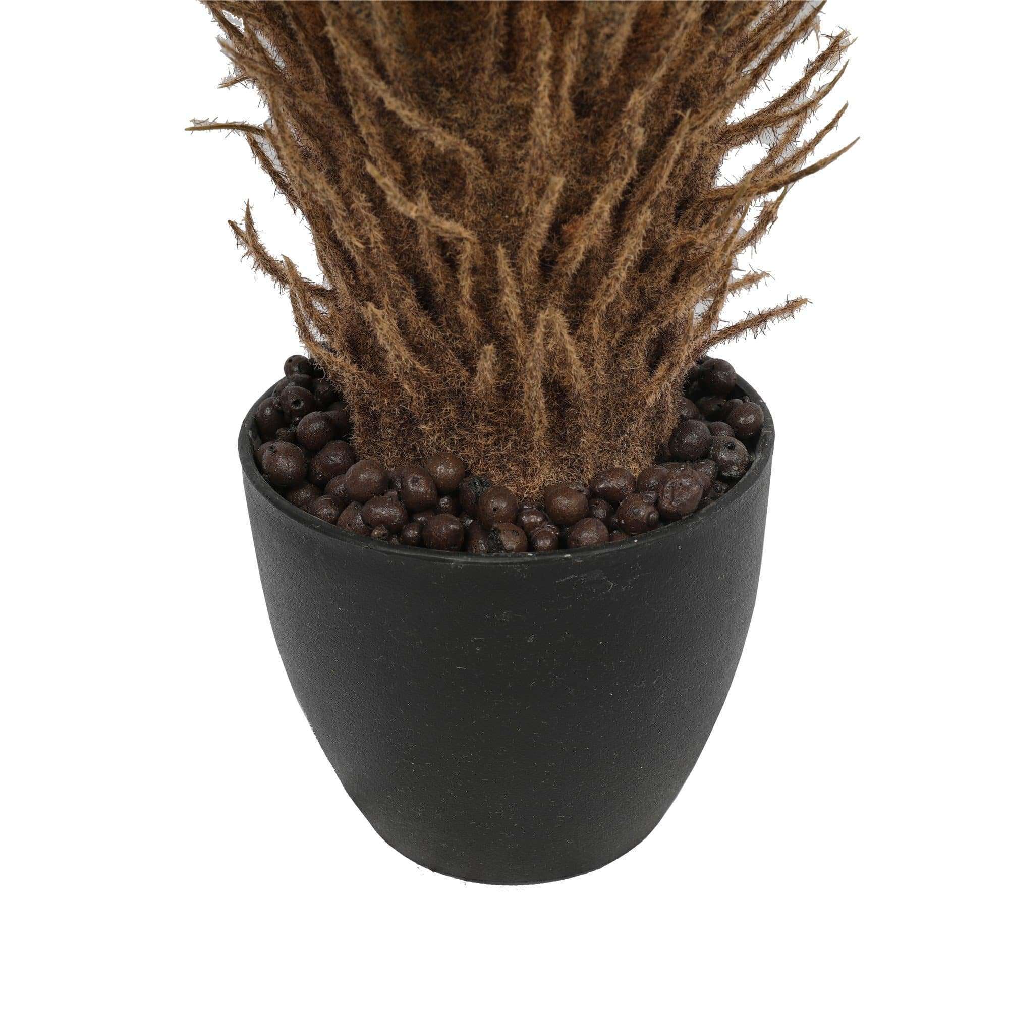 A realistic 60cm Artificial Cycad Plant in a small pot, showcasing mixed greens and browns, perfect for indoor decoration.