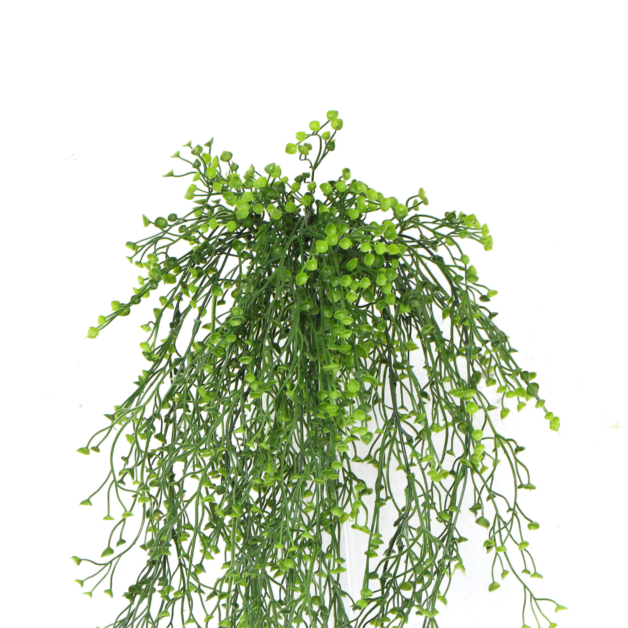 A 90cm long artificial hanging plant featuring natural green string of pearls, perfect for indoor and outdoor decoration.