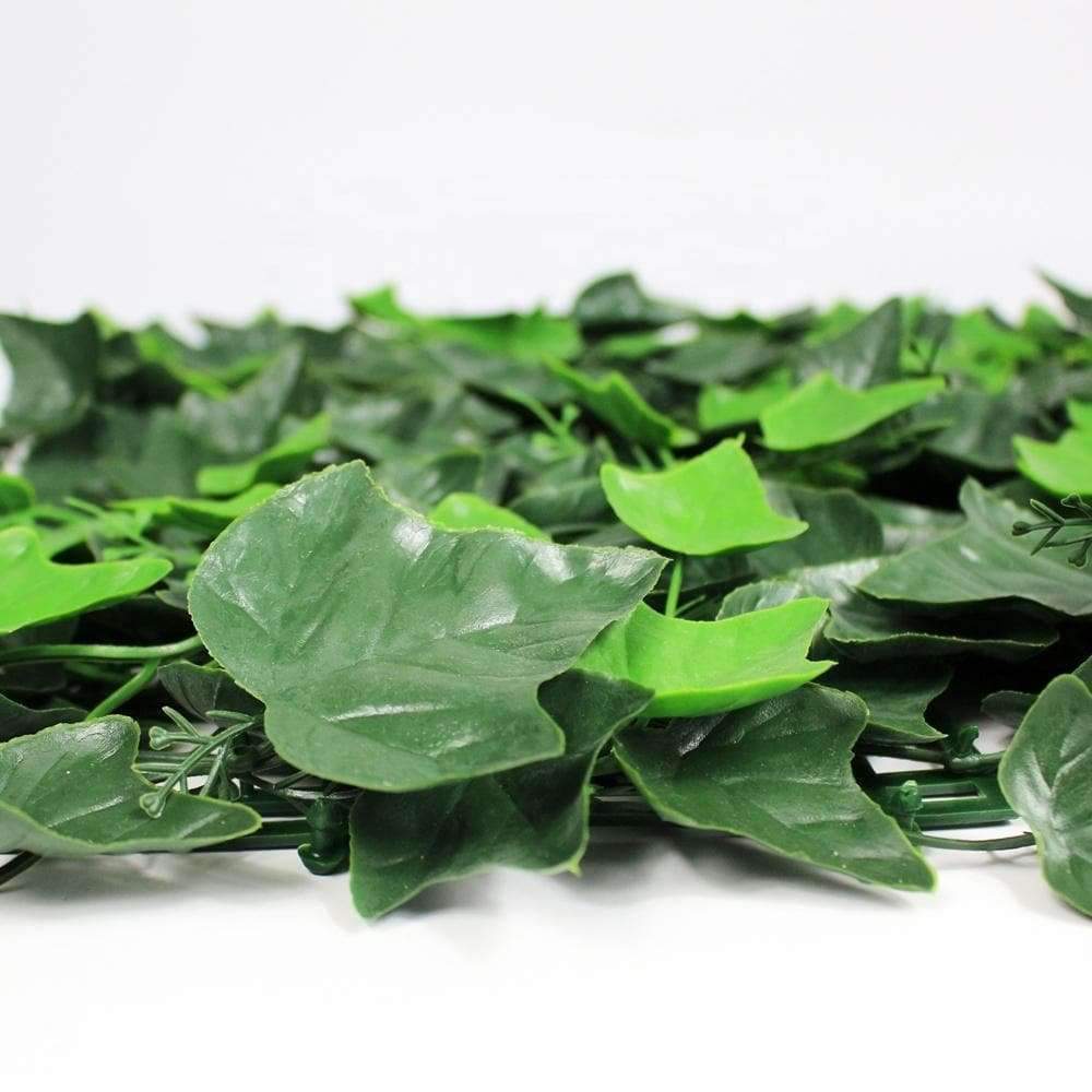 Artificial ivy leaves on surface.