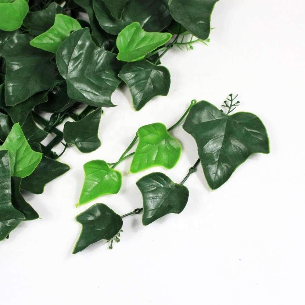 Artificial ivy leaves with green stems.