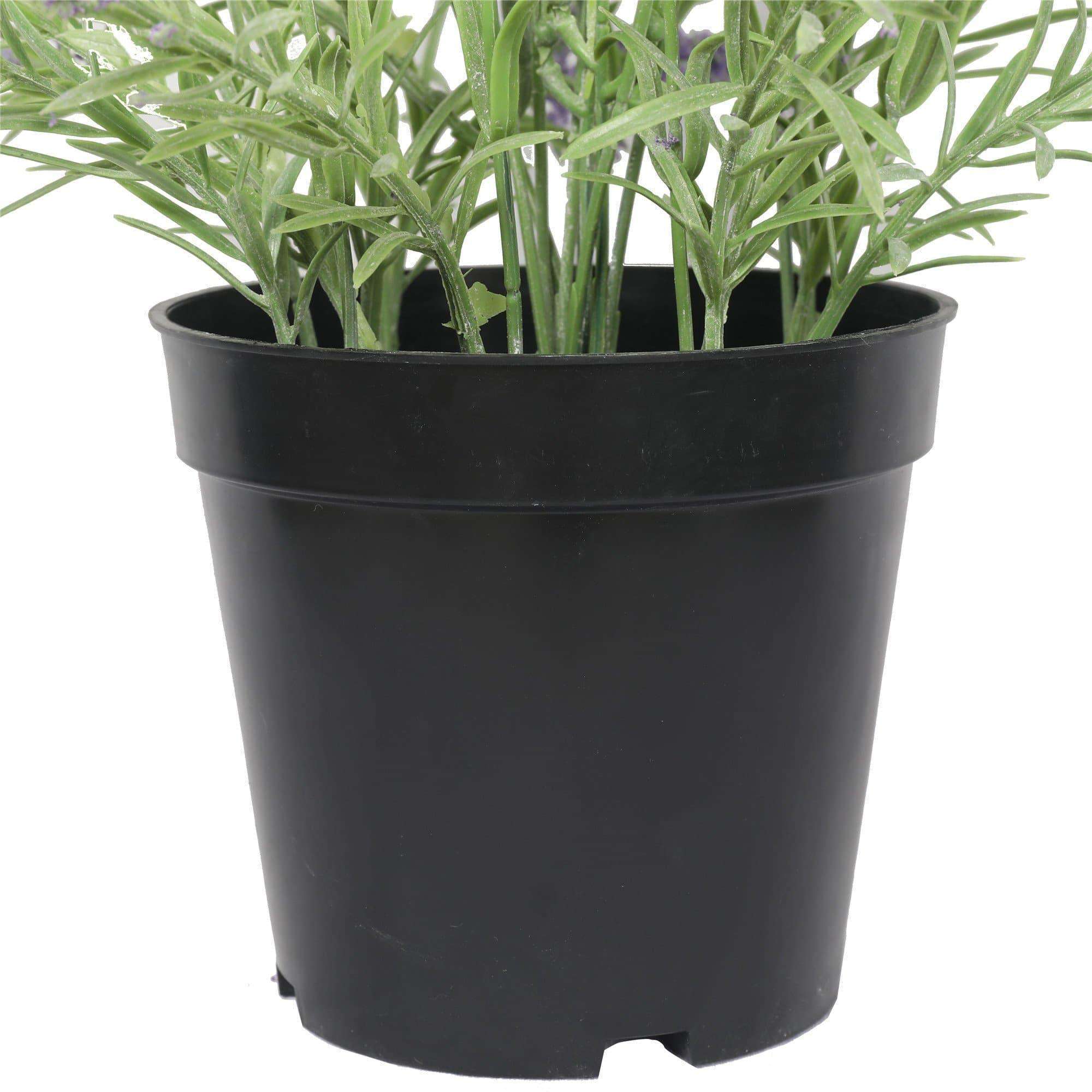 A 40cm artificial lavender plant in a decorative pot, showcasing vibrant purple flowers and lush green leaves, perfect for indoor or outdoor decor.