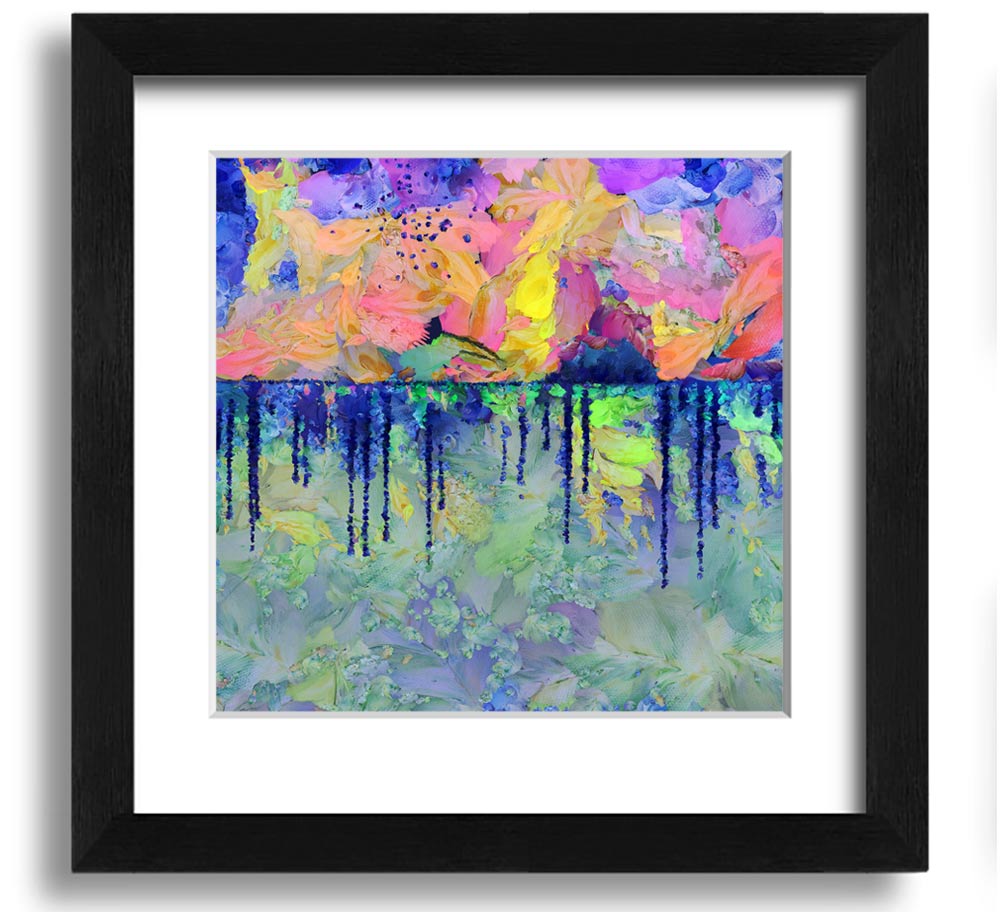 As Above So Below Square Framed Print in various frame colors, showcasing a modern design ready to hang.