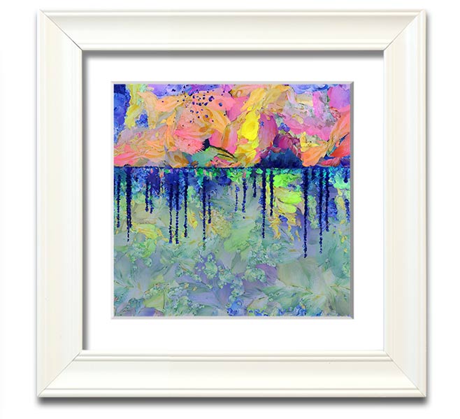 As Above So Below Square Framed Print in various frame colors, showcasing a modern design ready to hang.