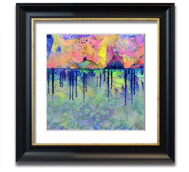 As Above So Below Square Framed Print in various frame colors, showcasing a modern design ready to hang.