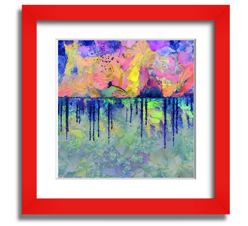 As Above So Below Square Framed Print in various frame colors, showcasing a modern design ready to hang.