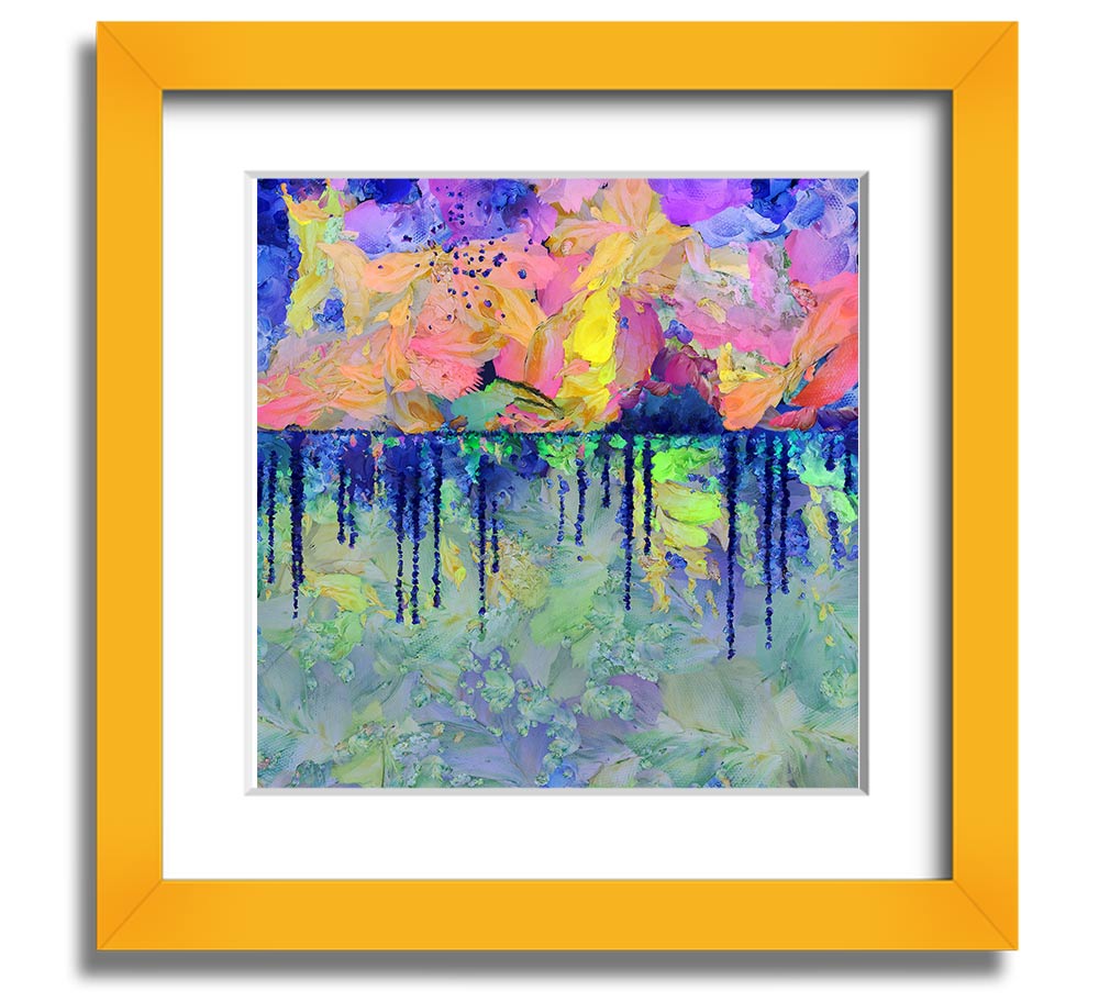 As Above So Below Square Framed Print in various frame colors, showcasing a modern design ready to hang.