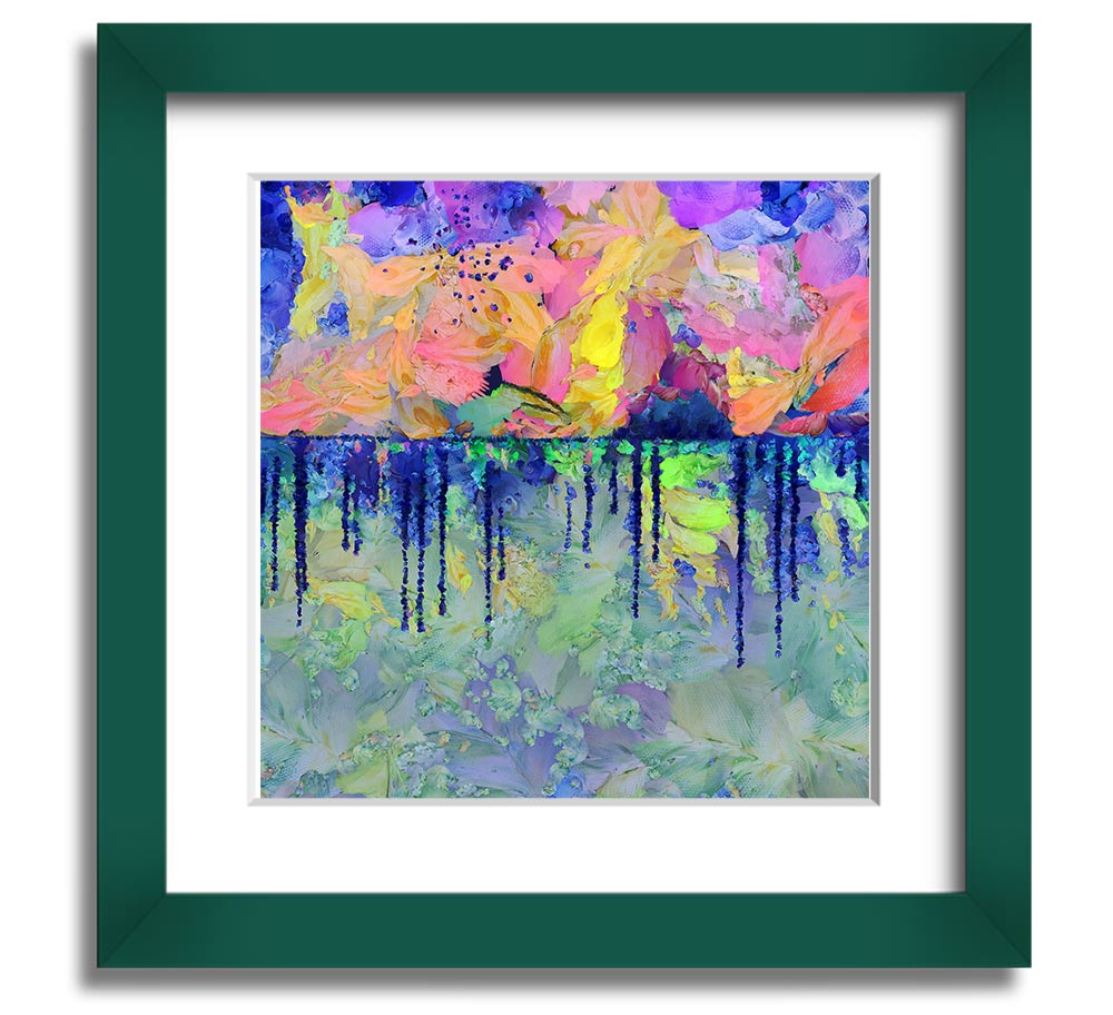 As Above So Below Square Framed Print in various frame colors, showcasing a modern design ready to hang.