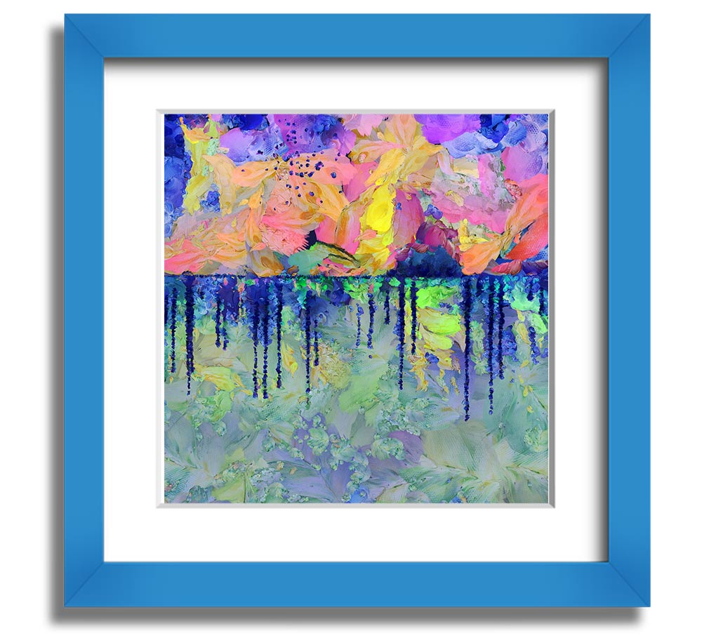 As Above So Below Square Framed Print in various frame colors, showcasing a modern design ready to hang.