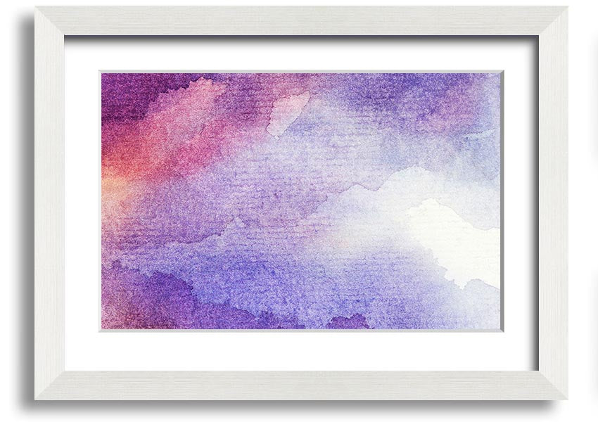 Framed print titled 'As The Clouds Break' showcasing beautiful cloud formations, available in various frame colors.