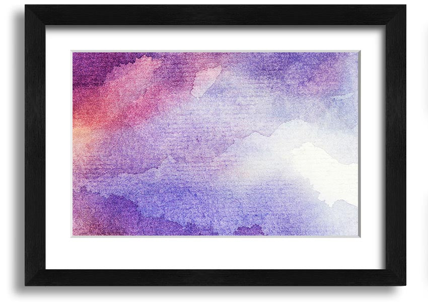 Framed print titled 'As The Clouds Break' showcasing beautiful cloud formations, available in various frame colors.