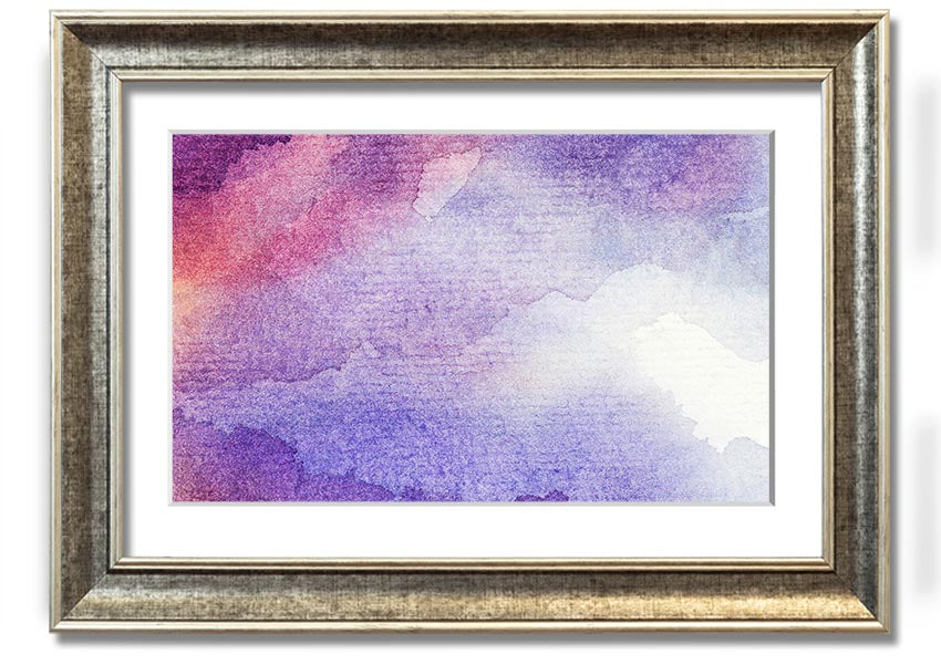 Framed print titled 'As The Clouds Break' showcasing beautiful cloud formations, available in various frame colors.