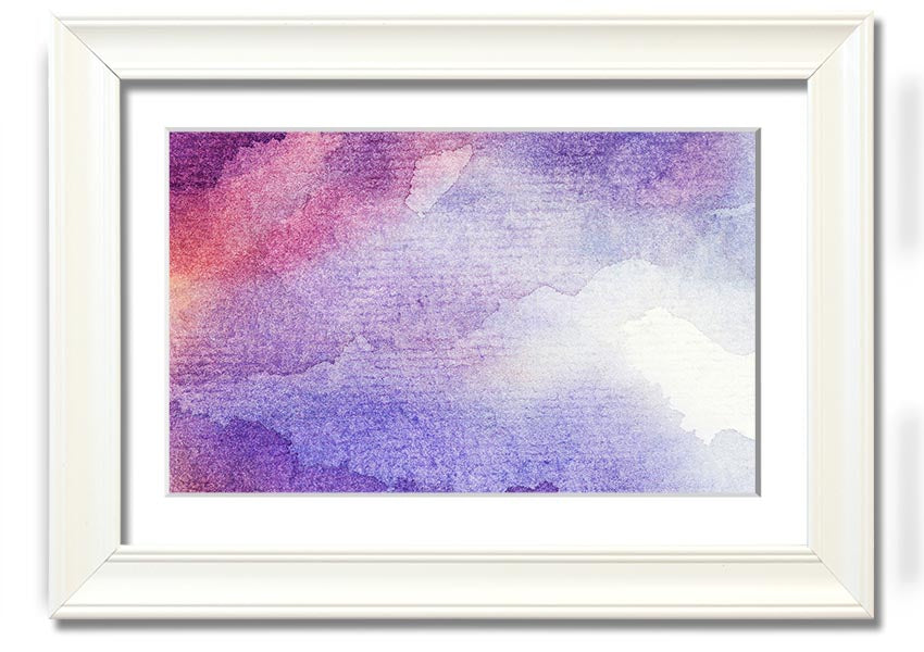 Framed print titled 'As The Clouds Break' showcasing beautiful cloud formations, available in various frame colors.