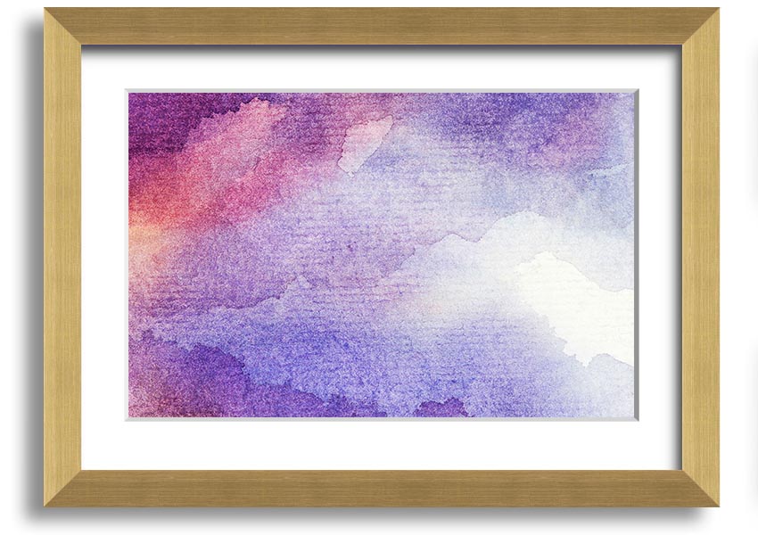 Framed print titled 'As The Clouds Break' showcasing beautiful cloud formations, available in various frame colors.