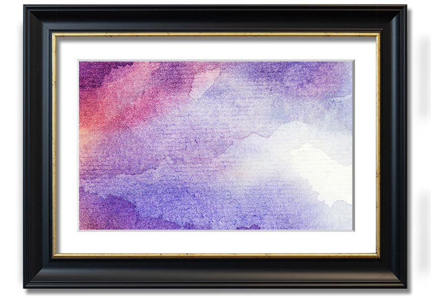 Framed print titled 'As The Clouds Break' showcasing beautiful cloud formations, available in various frame colors.