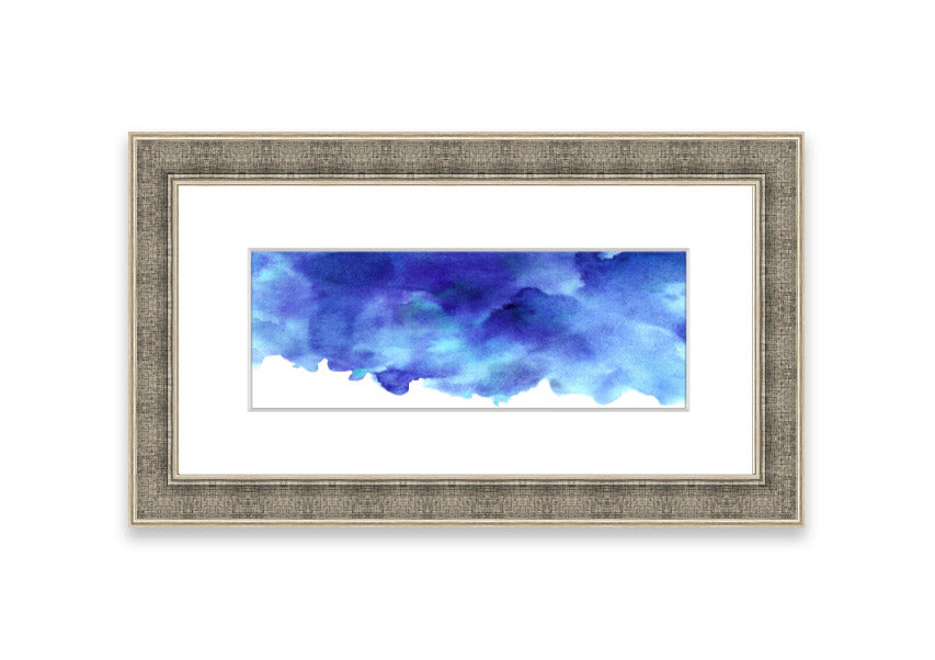 Framed print titled 'As The Clouds Come I', showcasing a beautiful Cornwall landscape with clouds, available in various frame colors.