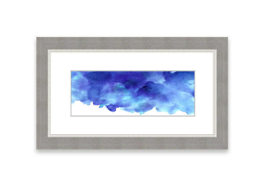 Framed print titled 'As The Clouds Come I', showcasing a beautiful Cornwall landscape with clouds, available in various frame colors.