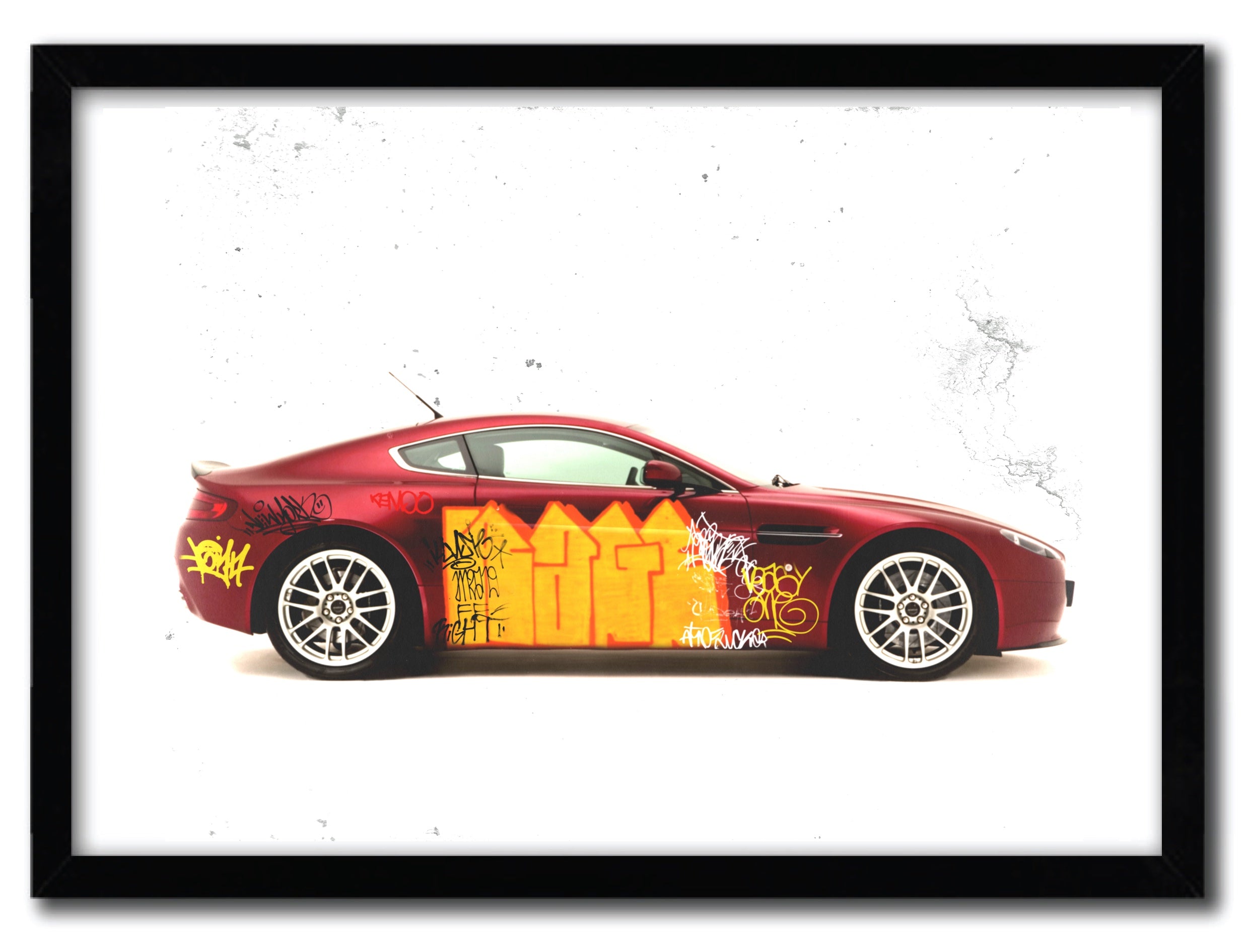 Aston Martin artwork by SUSHILOVE, printed on fine art paper, showcasing luxury and elegance.