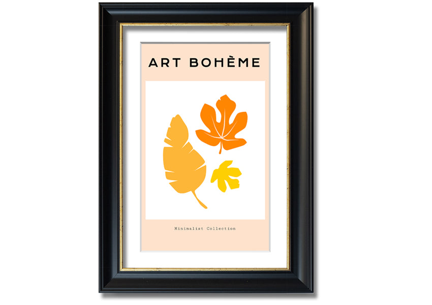 Autumn Leaves Boheme framed print showcasing vibrant autumn leaves in a stylish frame.