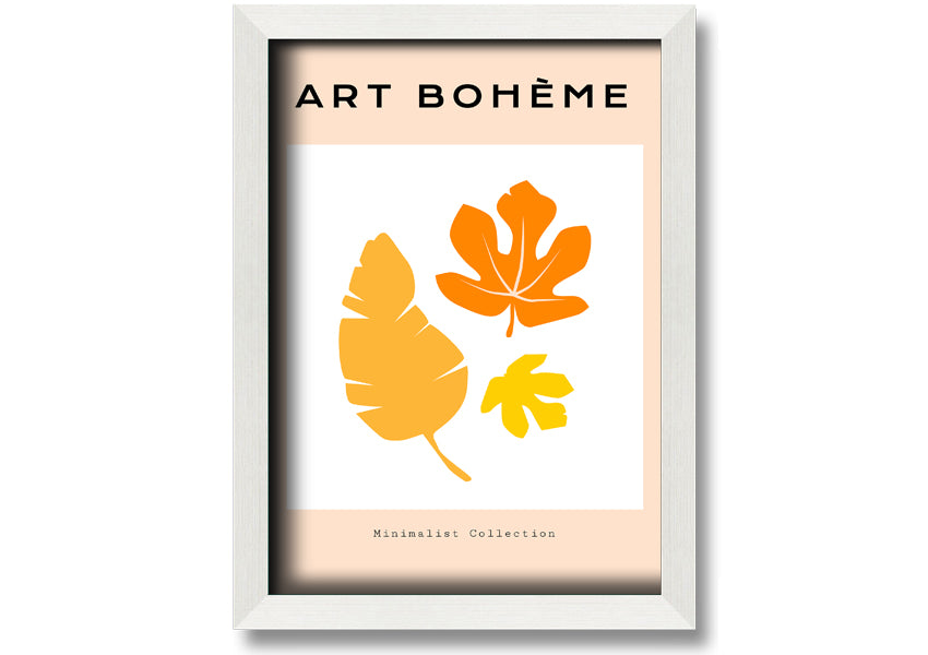 Autumn Leaves Boheme framed print showcasing vibrant autumn leaves in a stylish frame.