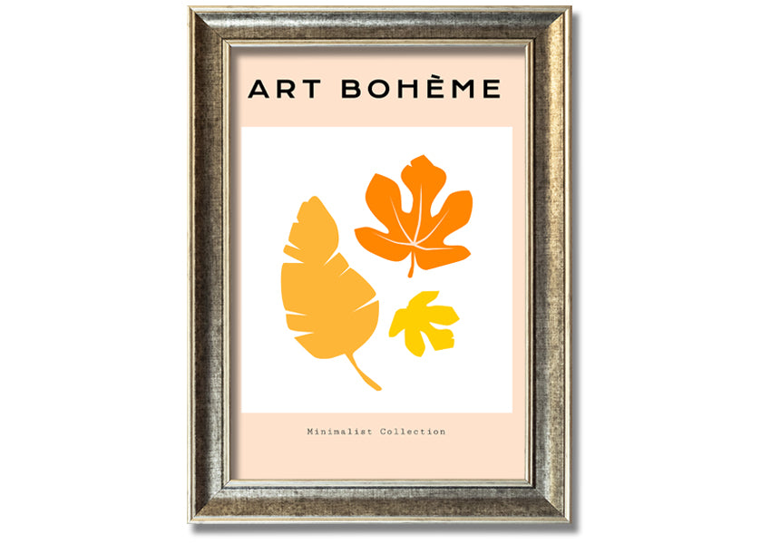 Autumn Leaves Boheme framed print showcasing vibrant autumn leaves in a stylish frame.