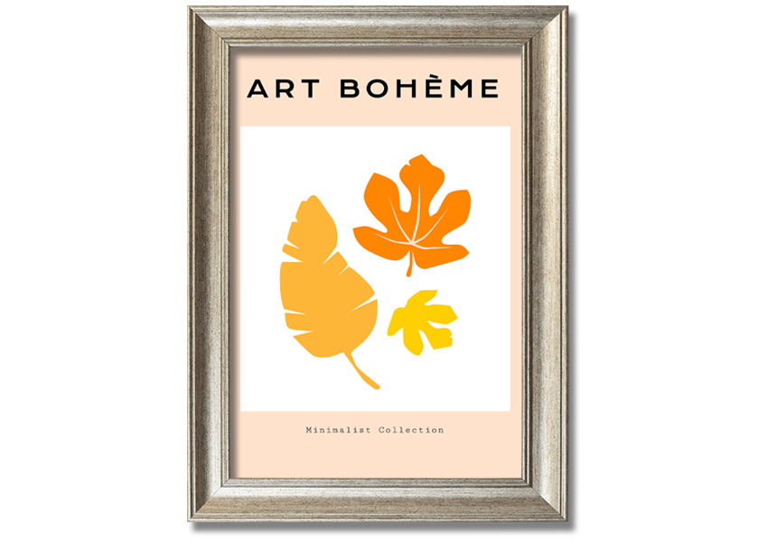 Autumn Leaves Boheme framed print showcasing vibrant autumn leaves in a stylish frame.