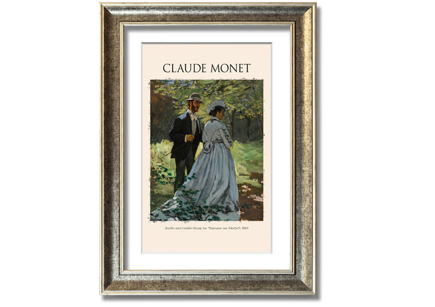 A beautiful reproduction of Bazille And Camille by Claude Monet, printed on coated polyester canvas and mounted on a 44mm box frame, ready to hang.