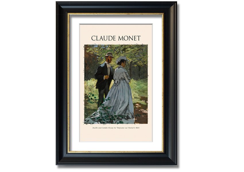 A beautiful reproduction of Bazille And Camille by Claude Monet, printed on coated polyester canvas and mounted on a 44mm box frame, ready to hang.