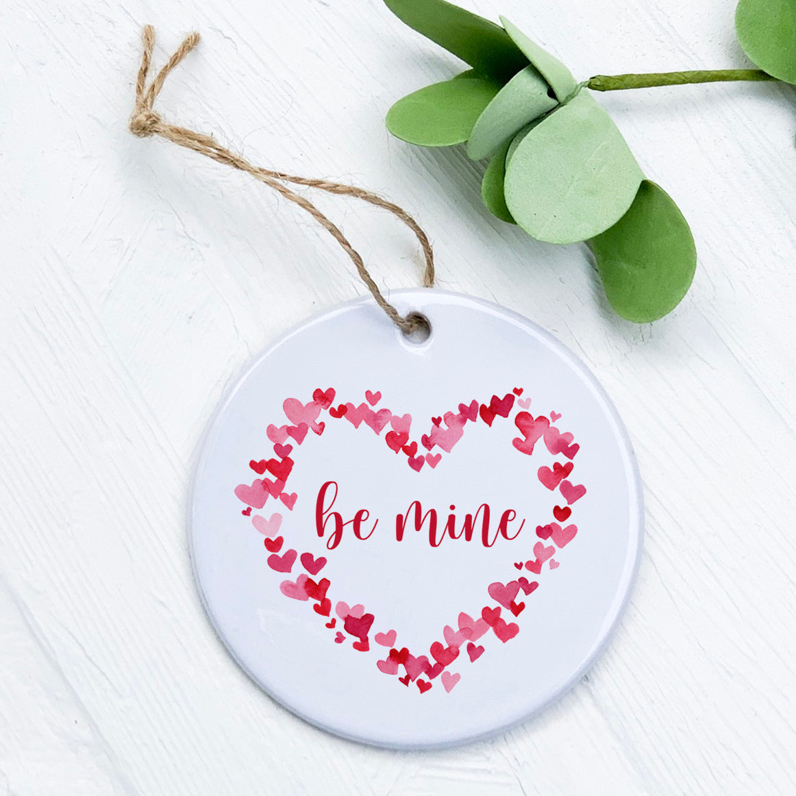 A beautifully crafted Be Mine Ornament made of high-quality porcelain, featuring original designs with a smooth gloss finish.