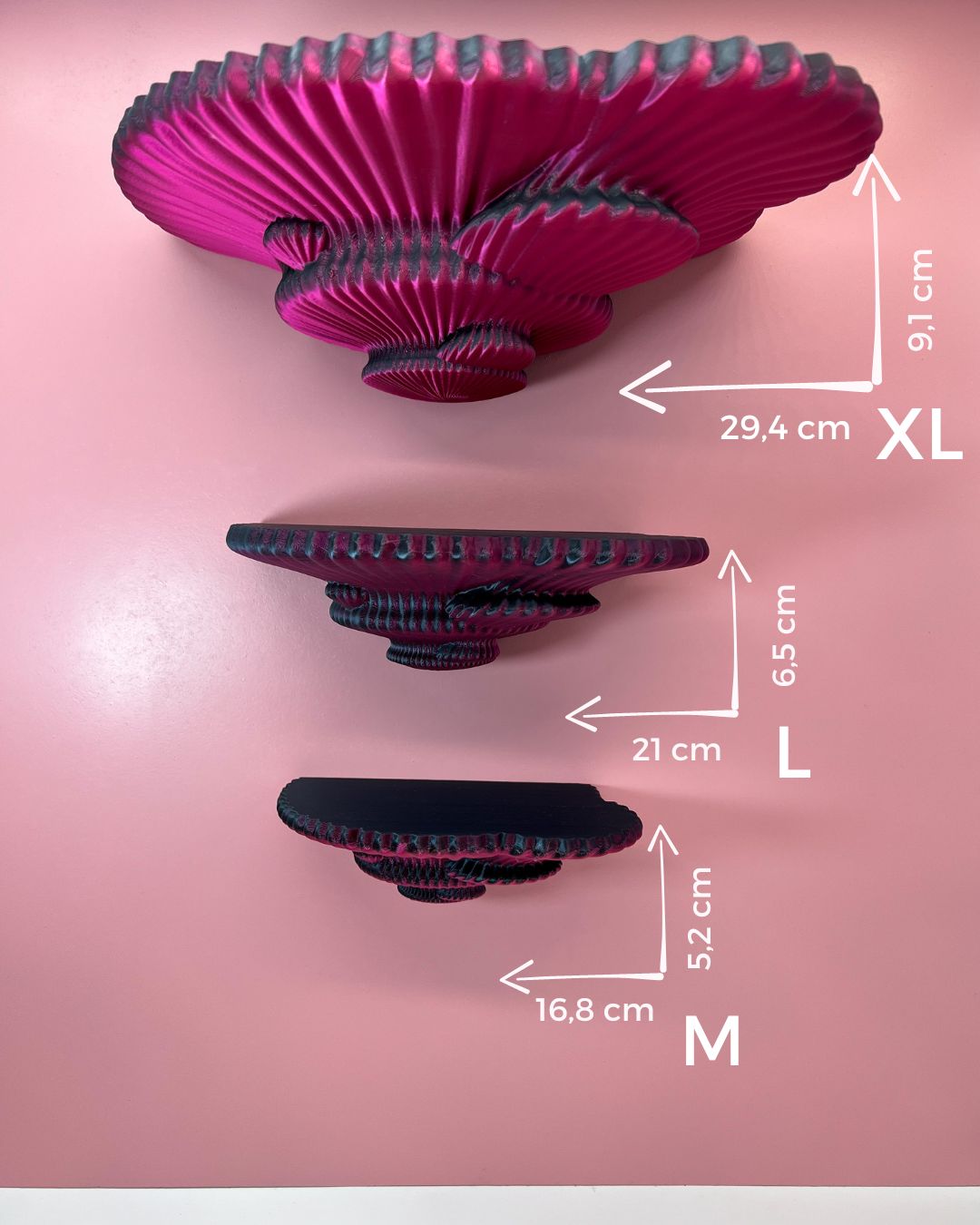 Beerenpilz Wandregal in Pilzform, ideal für kreative Wanddekoration und stilvolle Akzente in jedem Raum.