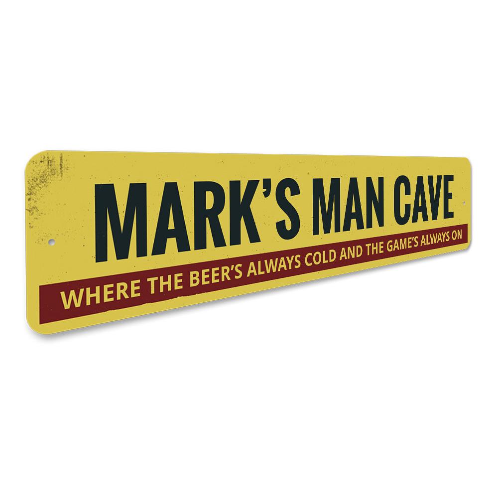 Beers Cold sign made of durable aluminum, featuring a fun design perfect for man caves and kitchens.