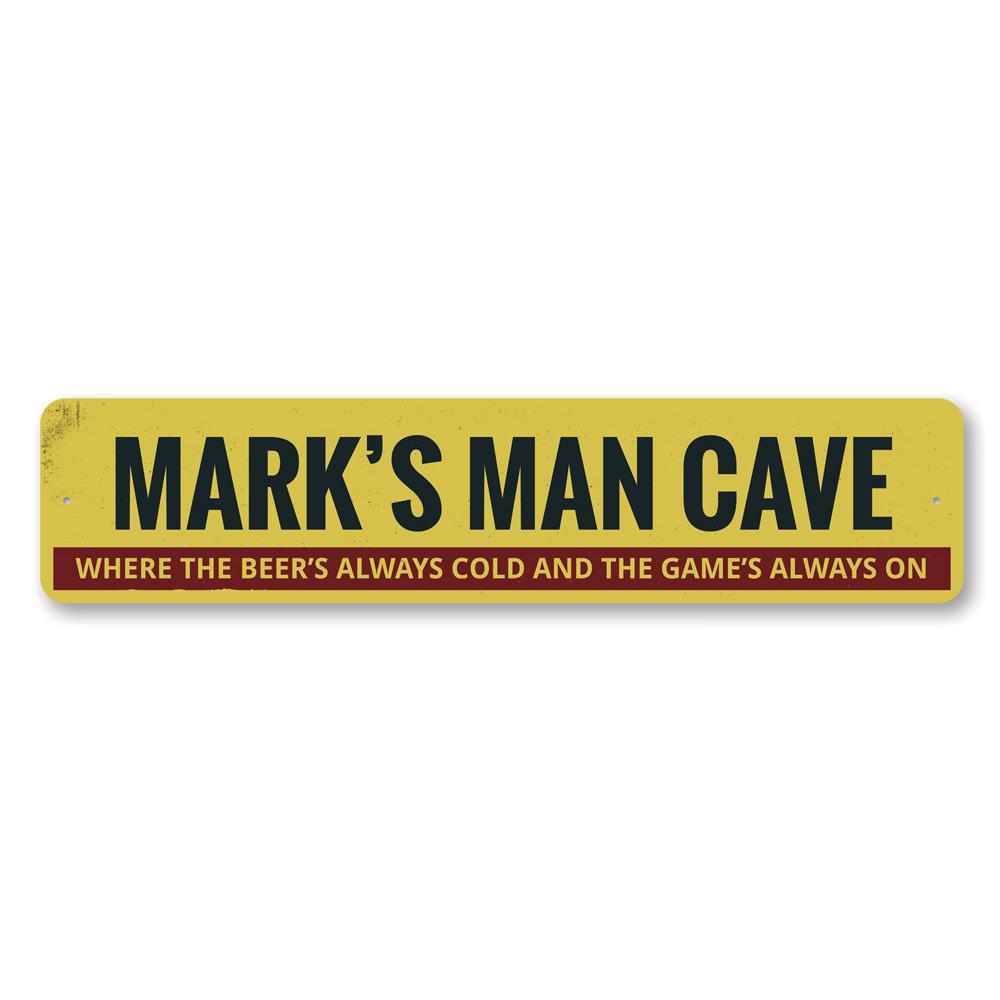 Beers Cold sign made of durable aluminum, featuring a fun design perfect for man caves and kitchens.