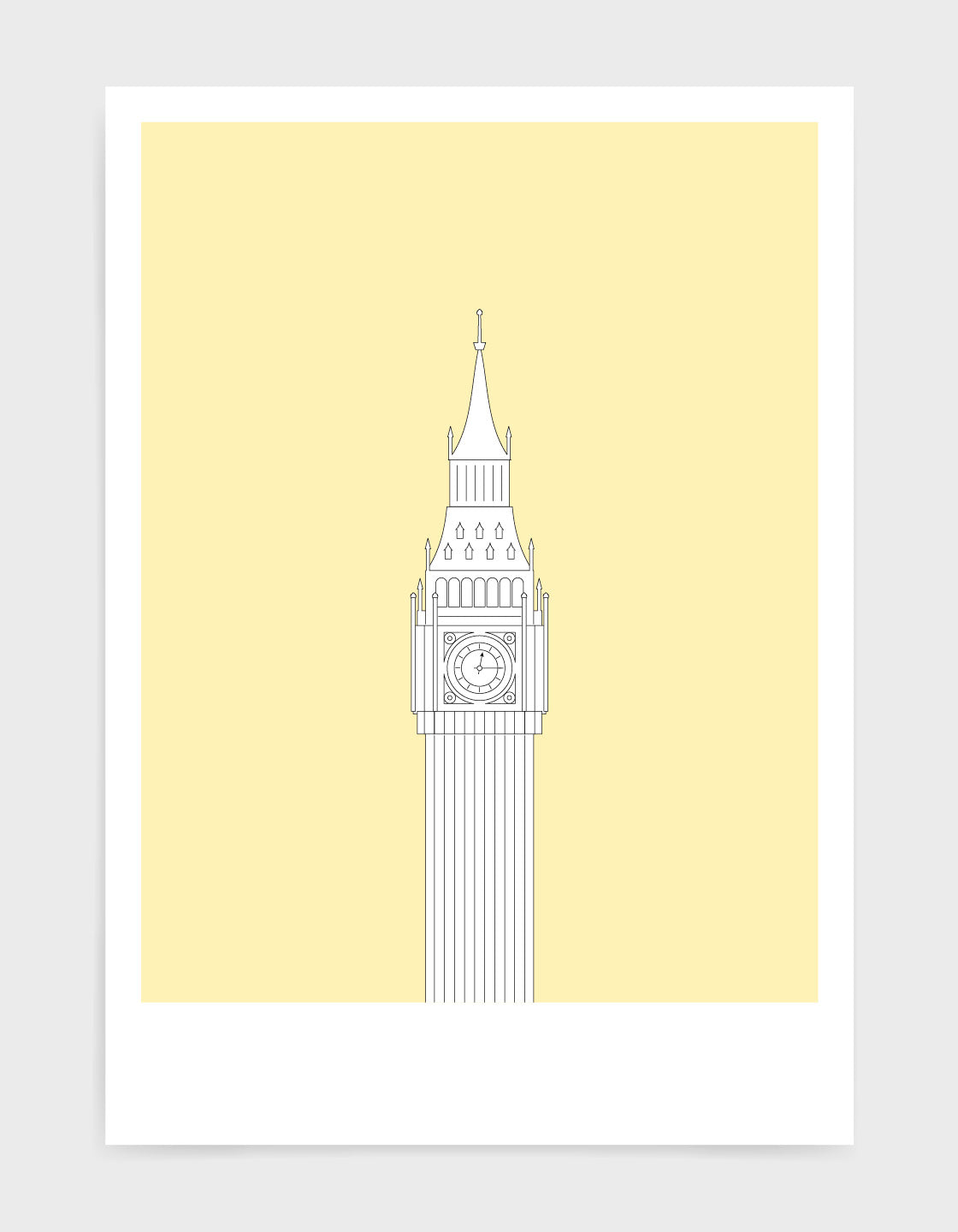 A vibrant personalised print of Big Ben, showcasing the iconic clock tower in London with customizable text options.