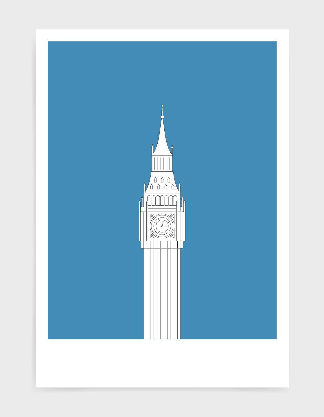 A vibrant personalised print of Big Ben, showcasing the iconic clock tower in London with customizable text options.