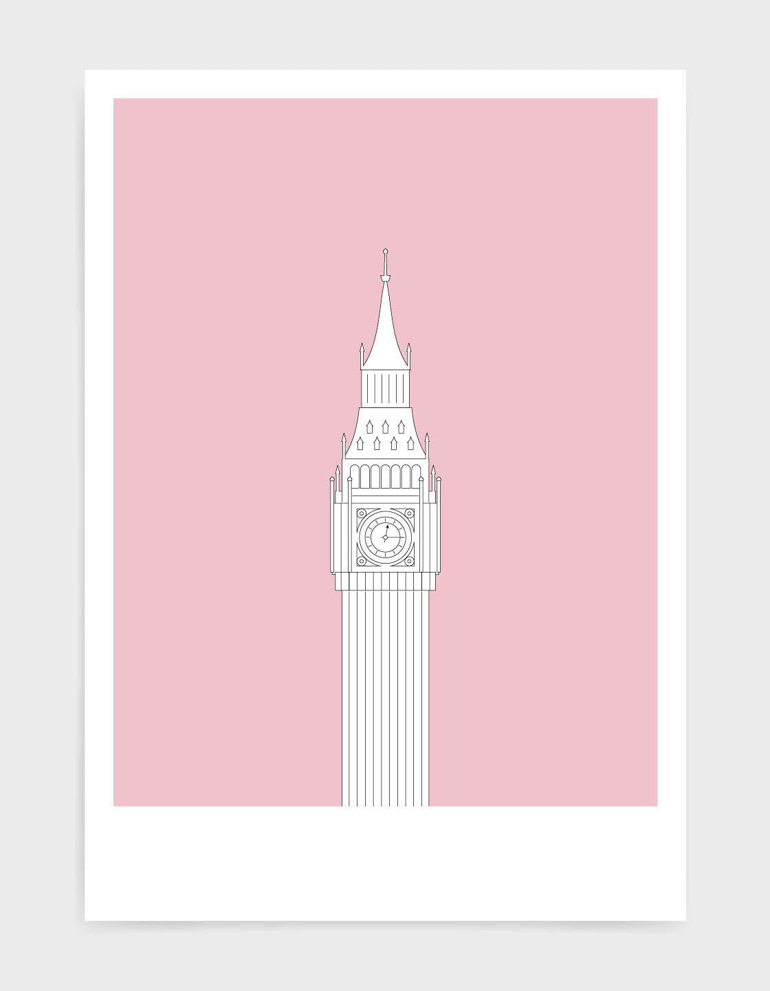 A vibrant personalised print of Big Ben, showcasing the iconic clock tower in London with customizable text options.