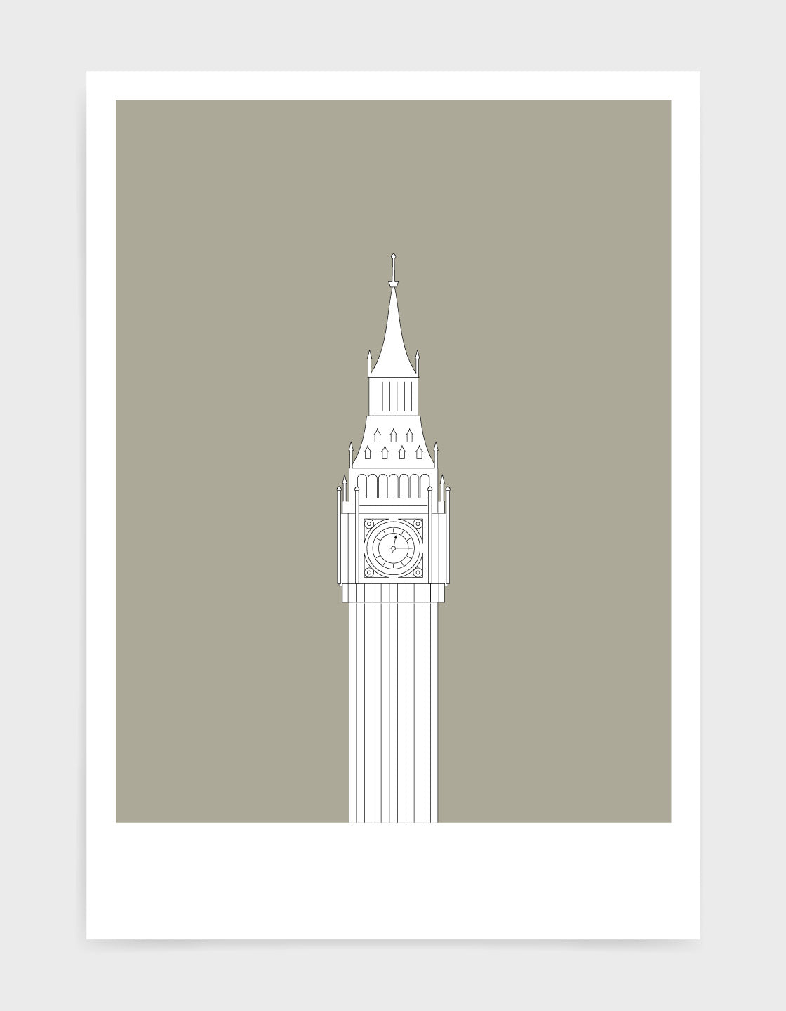 A vibrant personalised print of Big Ben, showcasing the iconic clock tower in London with customizable text options.