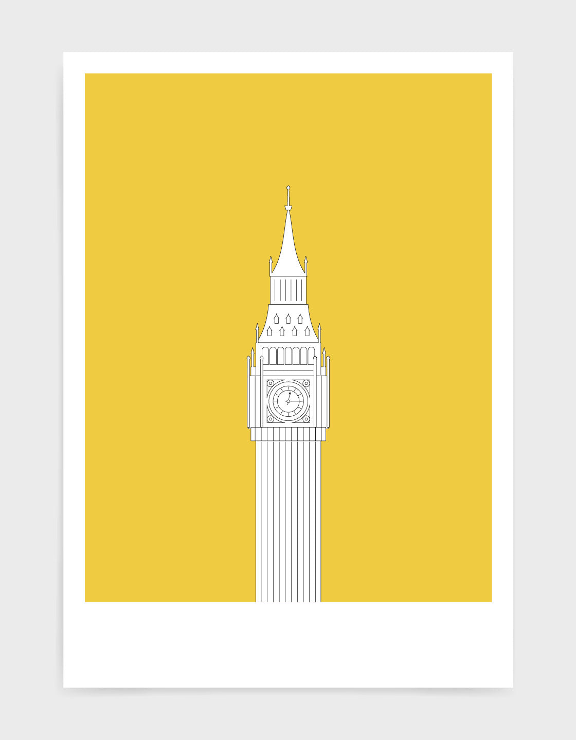 A vibrant personalised print of Big Ben, showcasing the iconic clock tower in London with customizable text options.