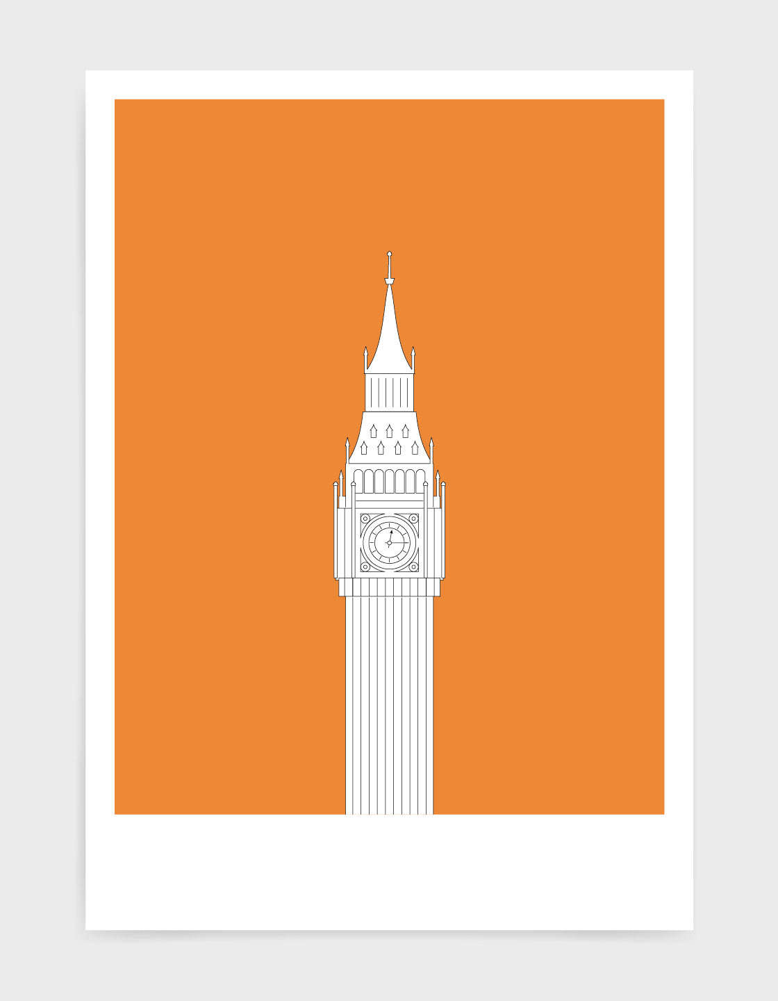 A vibrant personalised print of Big Ben, showcasing the iconic clock tower in London with customizable text options.