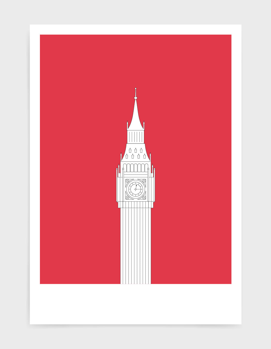 A vibrant personalised print of Big Ben, showcasing the iconic clock tower in London with customizable text options.