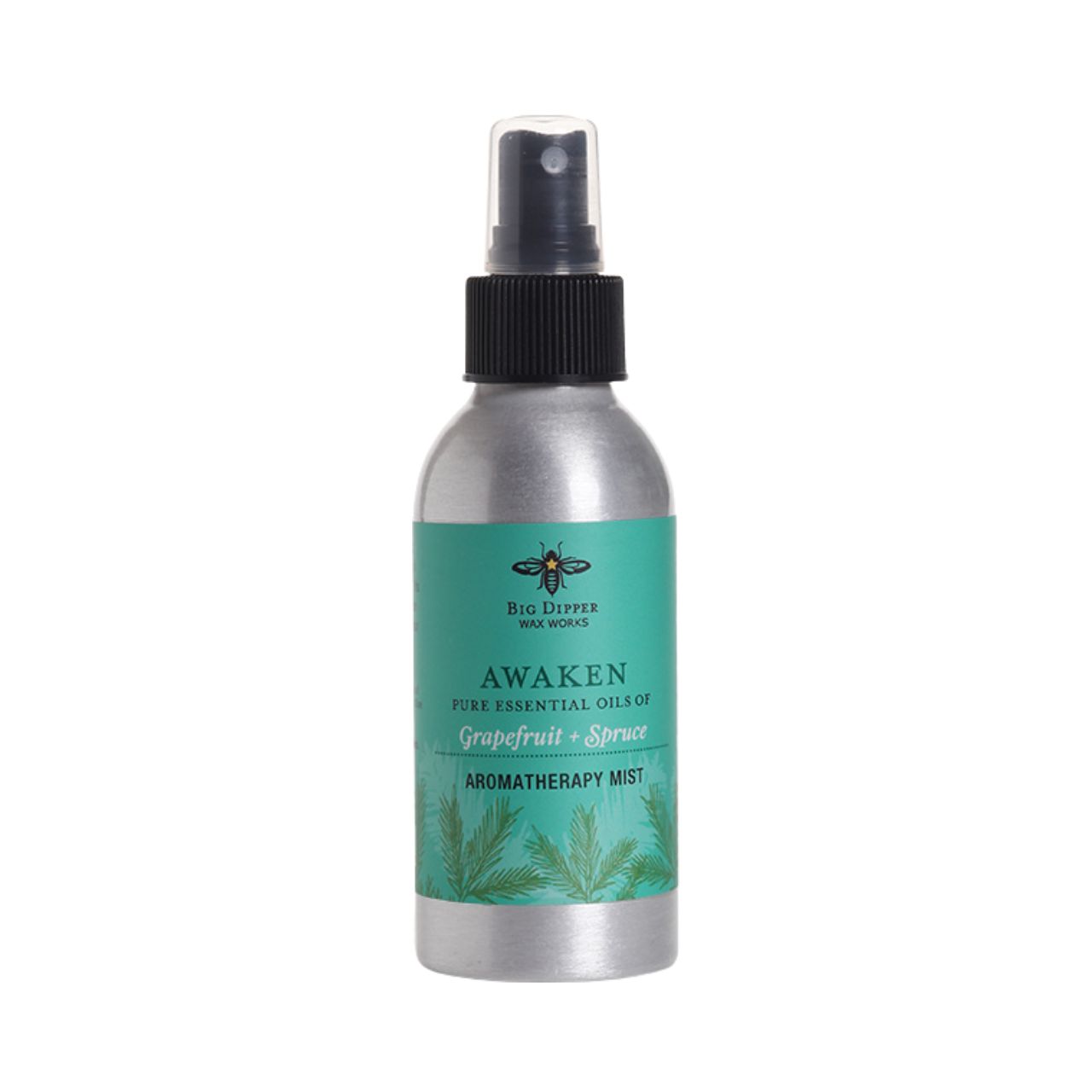 Big Dipper Wax Works Awaken Aromatherapy Mist in a 4 oz aluminum bottle, featuring a blend of essential oils.