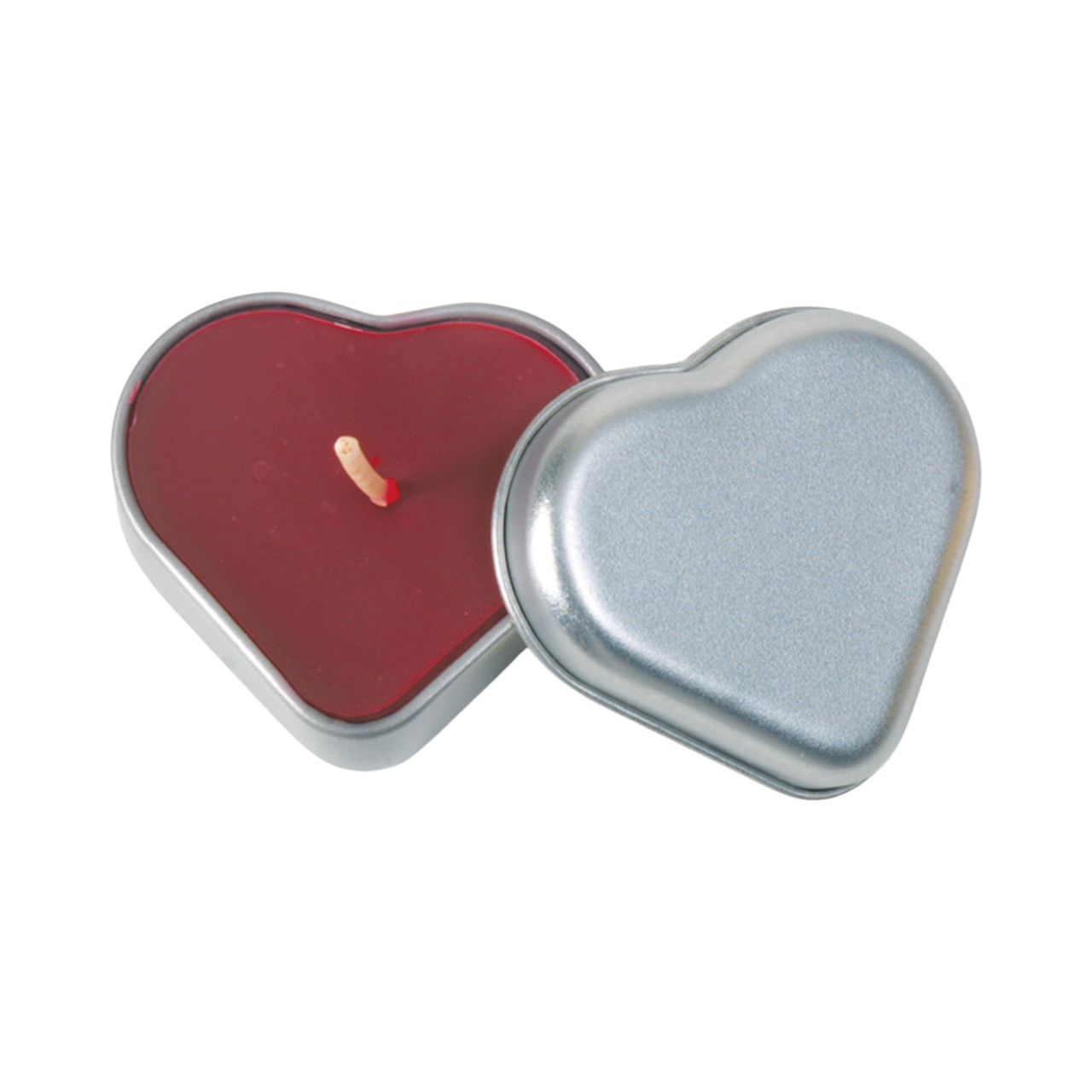 Big Dipper Wax Works Beeswax Aromatherapy Heart Tin with cinnamon scent, featuring a charming red design.