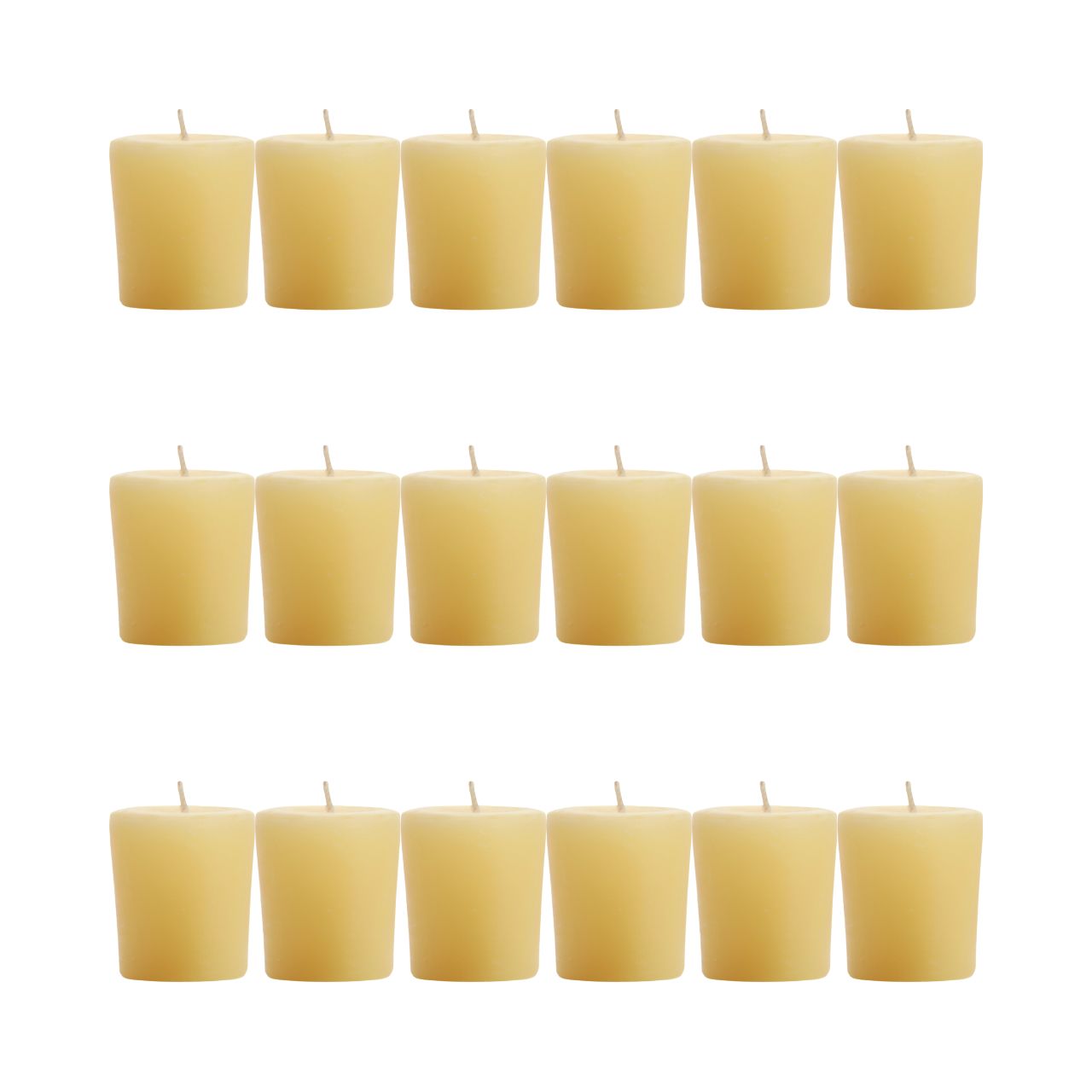 Big Dipper Wax Works Citronella Votives in a decorative glass, showcasing their warm glow and natural citronella oil.