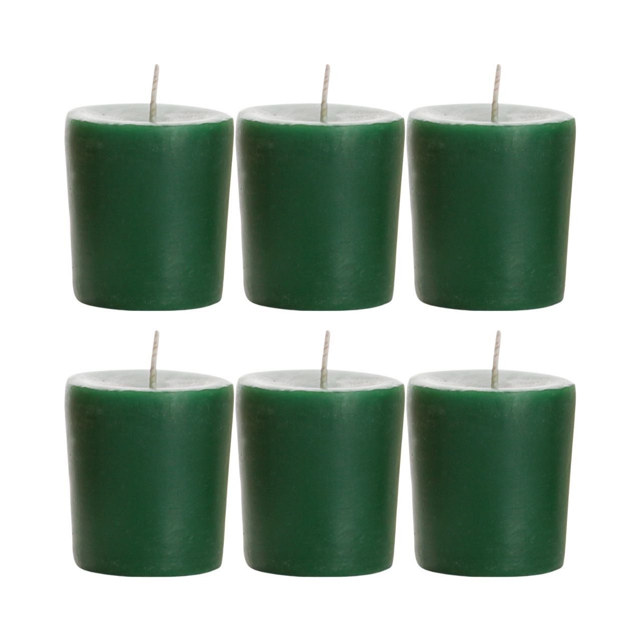 Big Dipper Wax Works Holiday Aromatherapy Votives in festive colors, showcasing pine, mint, and spice scents, perfect for holiday ambiance.