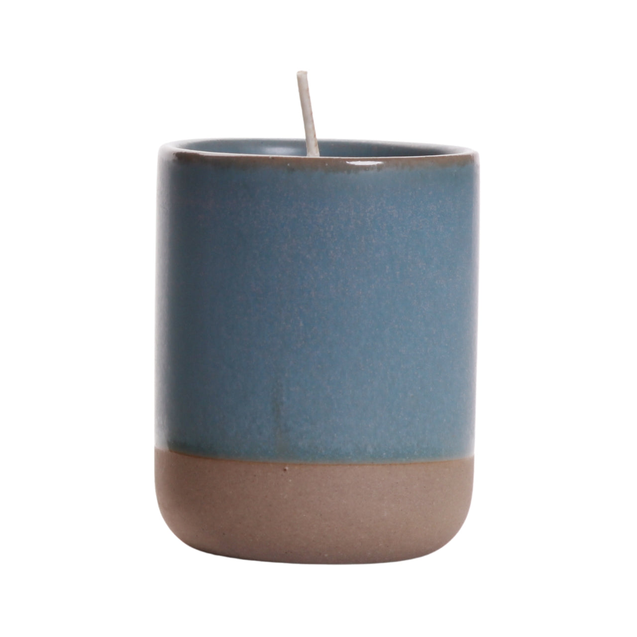 Big Dipper Wax Works Tranquility Stoneware Collection featuring three handcrafted vessels in muted colors with essential oils.