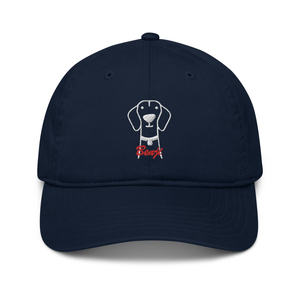 Bio Vizsla Dog embroidered baseball cap made from organic cotton, featuring a stylish design and adjustable closure.