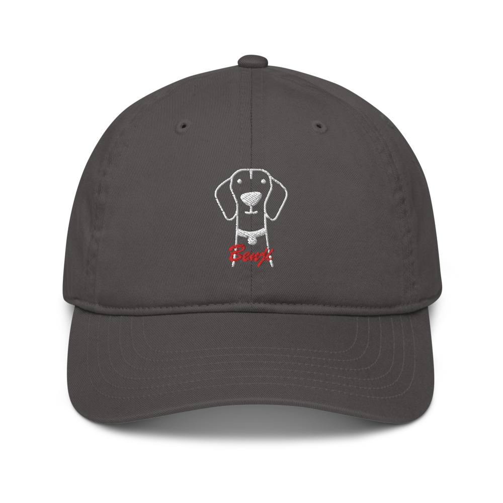 Bio Vizsla Dog embroidered baseball cap made from organic cotton, featuring a stylish design and adjustable closure.